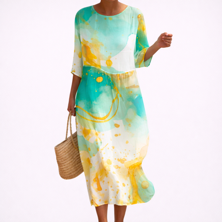 Mireille - Chic and Comfortable Long Fluid Dress