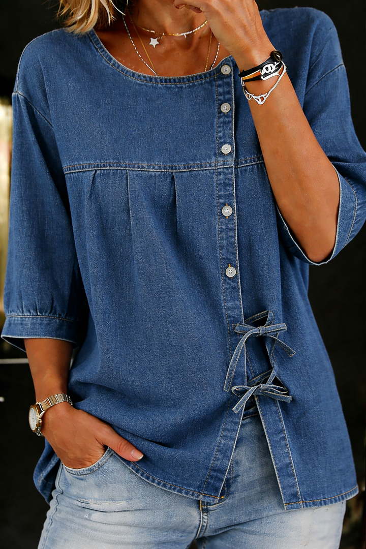 Colette | Loose Vintage Denim Blouse