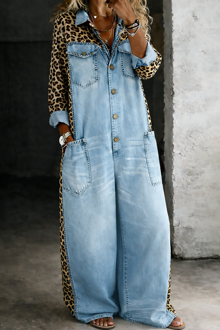 Maelle | Denim Shirt Jumpsuit