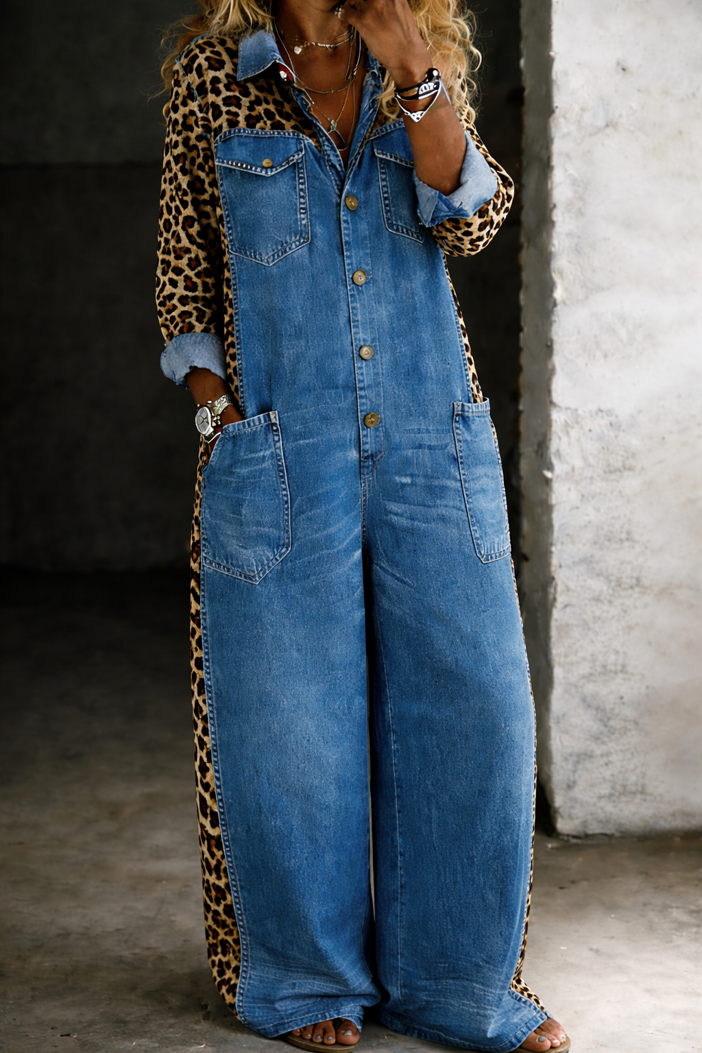 Maelle | Denim Shirt Jumpsuit