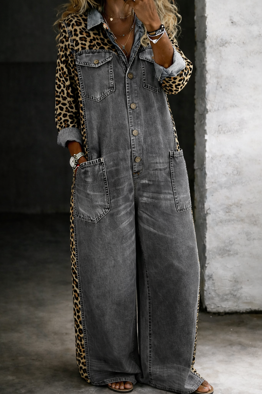Maelle | Denim Shirt Jumpsuit