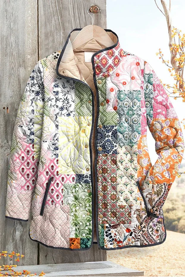 Dita – Quilted Jacket with Patchwork Pattern