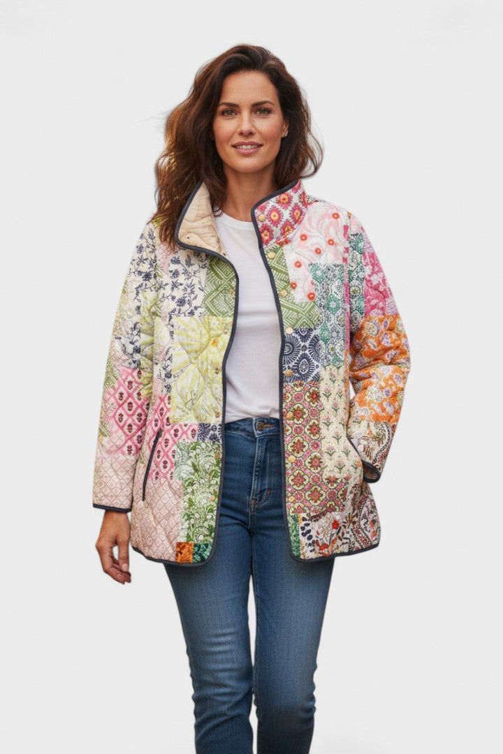Dita – Quilted Jacket with Patchwork Pattern
