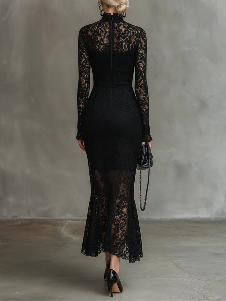 Jeanne | Elegant Lace Maxi Dress with Mermaid Hem
