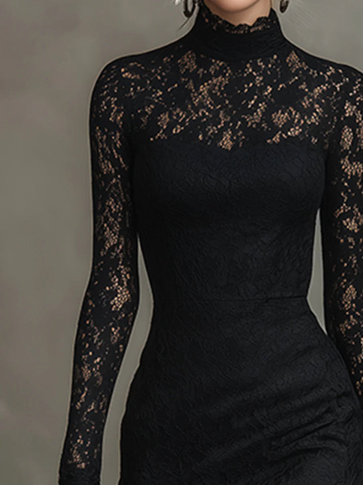 Jeanne | Elegant Lace Maxi Dress with Mermaid Hem