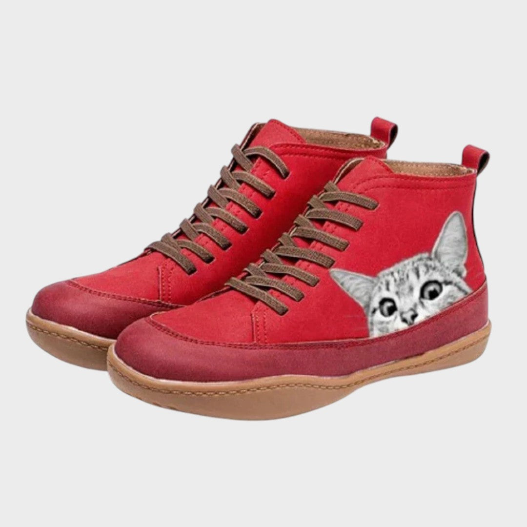 Milene - Bottes en cuir pour les amoureux des chats