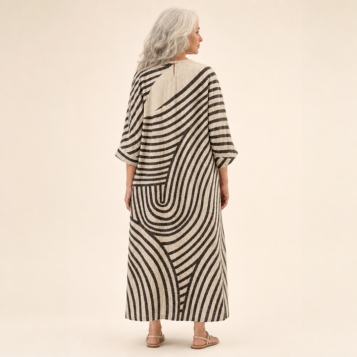 Blanche - Flattering Printed Summer Dress