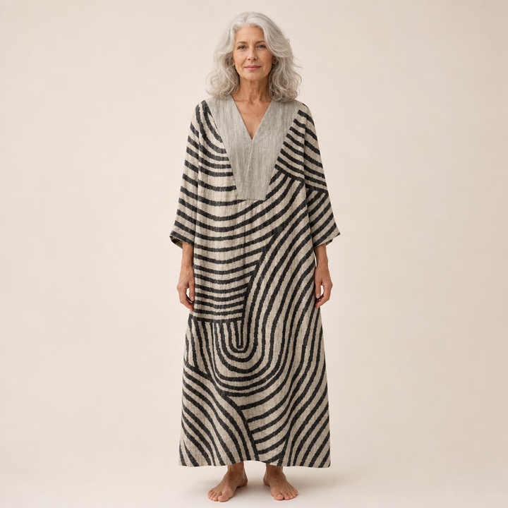 Blanche - Flattering Printed Summer Dress