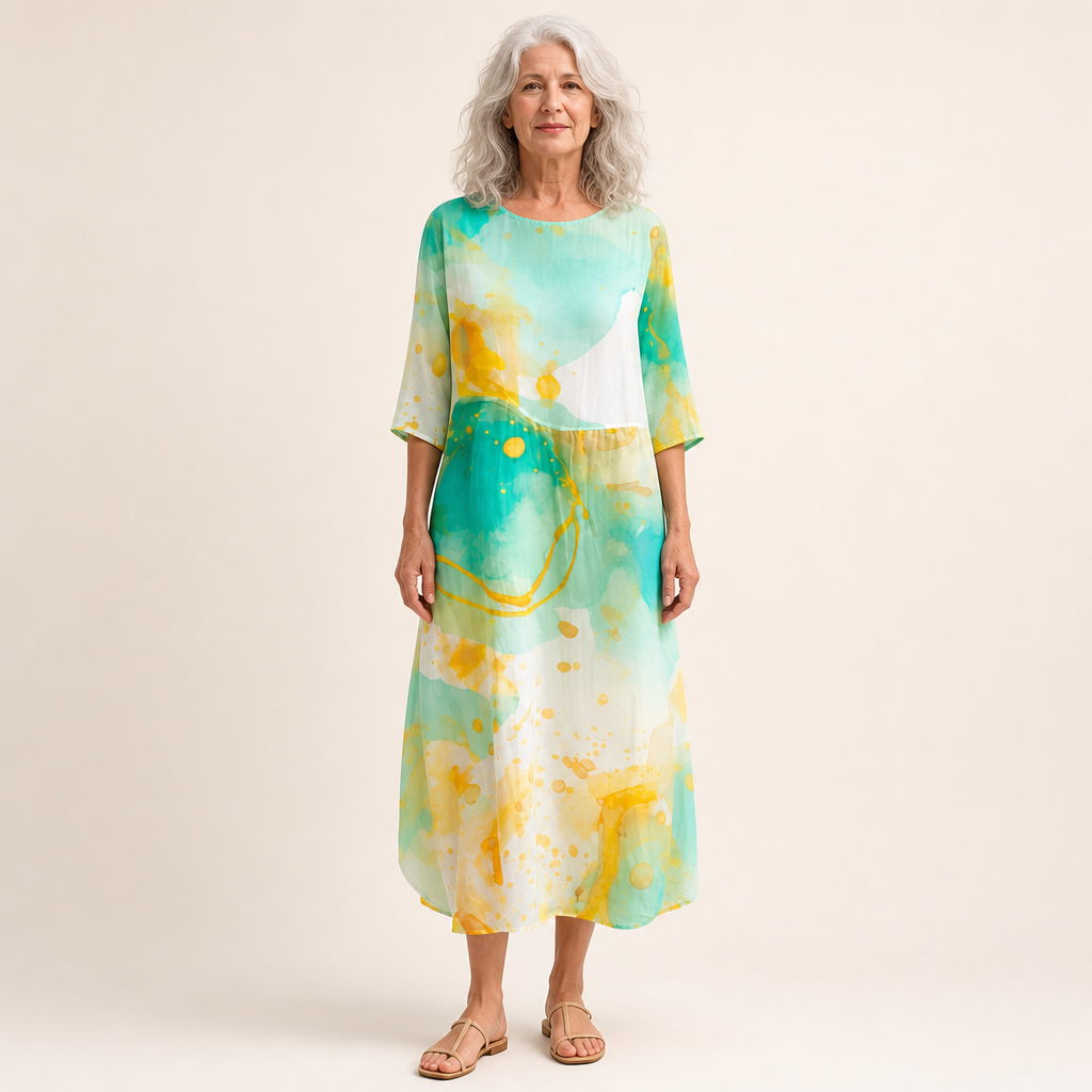 Mireille - Chic and Comfortable Long Fluid Dress