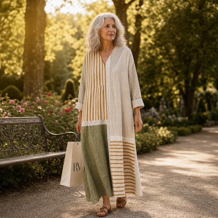Henriette - Flattering Printed Summer Dress