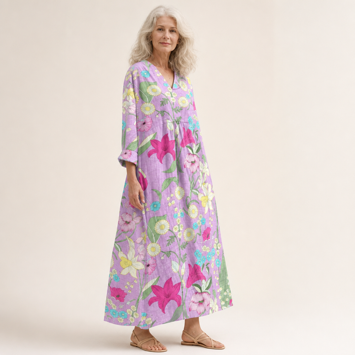 Élise - Flattering Printed Summer Dress