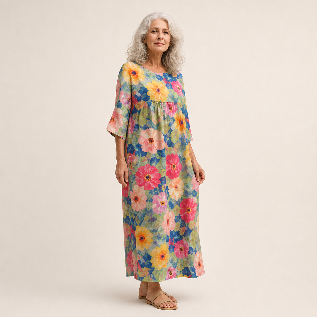 Solène - Chic and Comfortable Long Flowing Dress