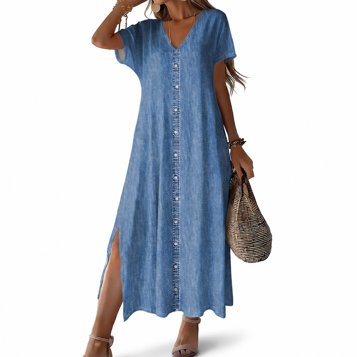 Léontine | Retro Denim Dress