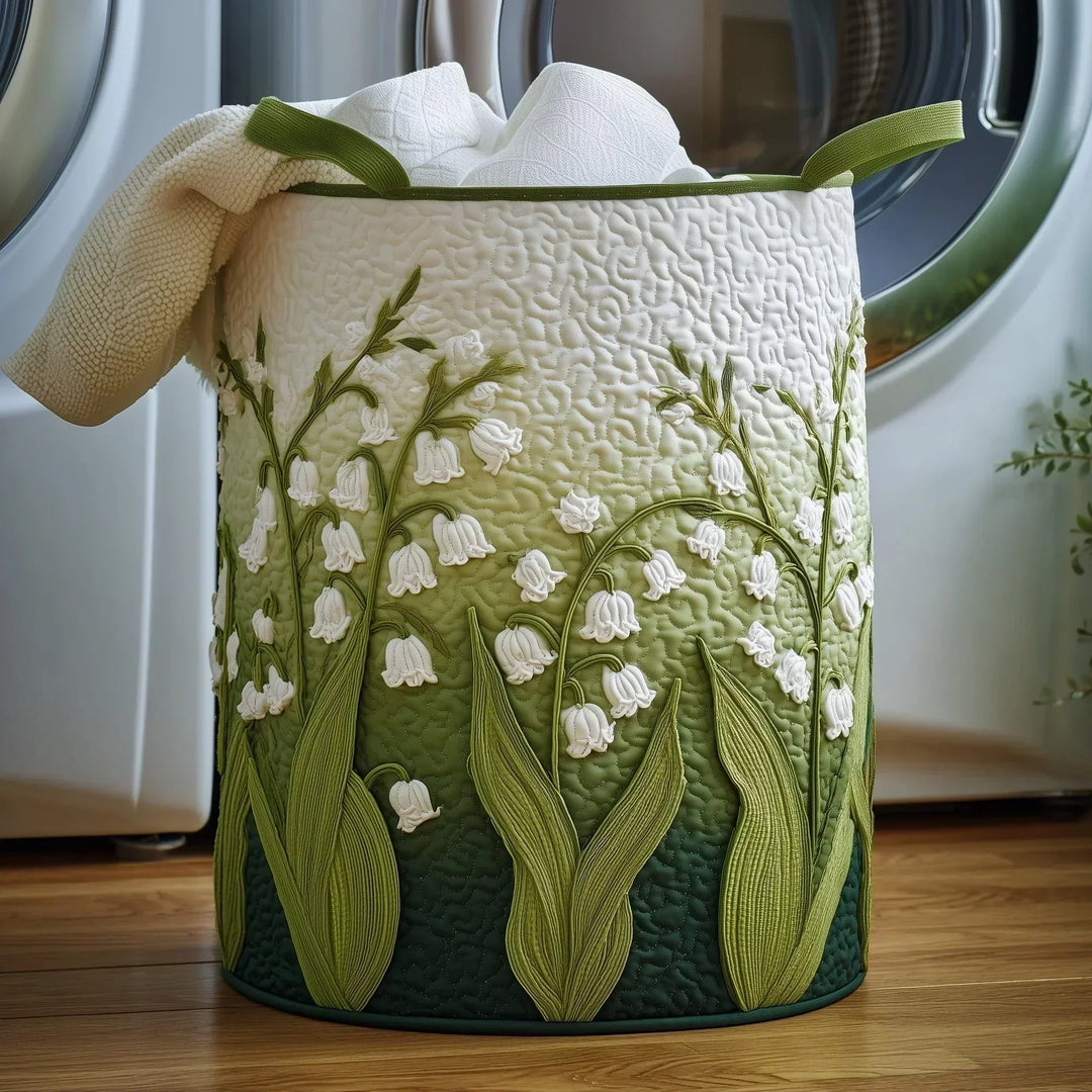 Padded Basket with Lilies of the Valley