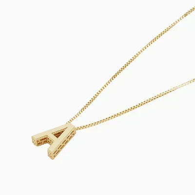Initial necklace in love letters