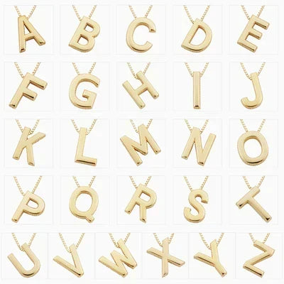 Initial necklace in love letters