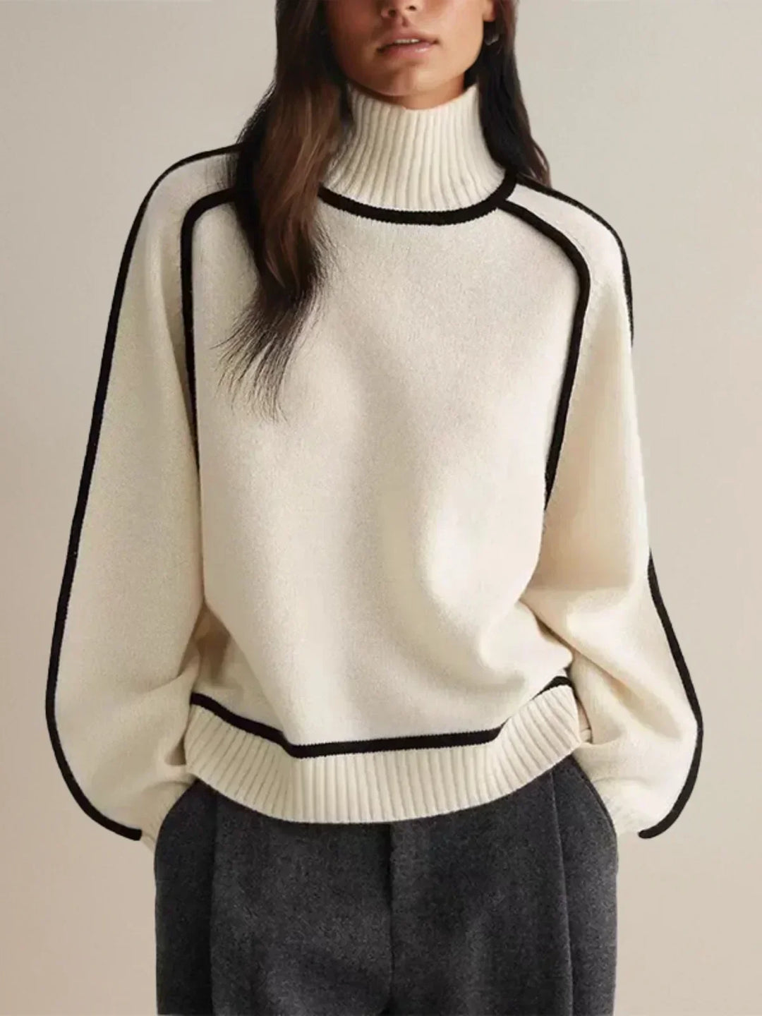 Sandrine | Elegant Roll Neck Jumper