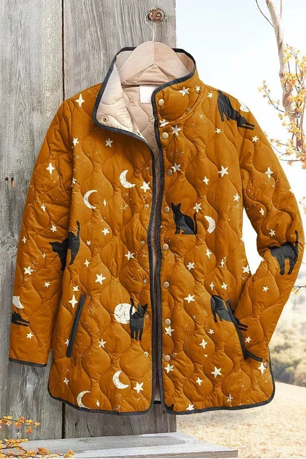 Luna – Quilted Jacket with Moon and Star Motif