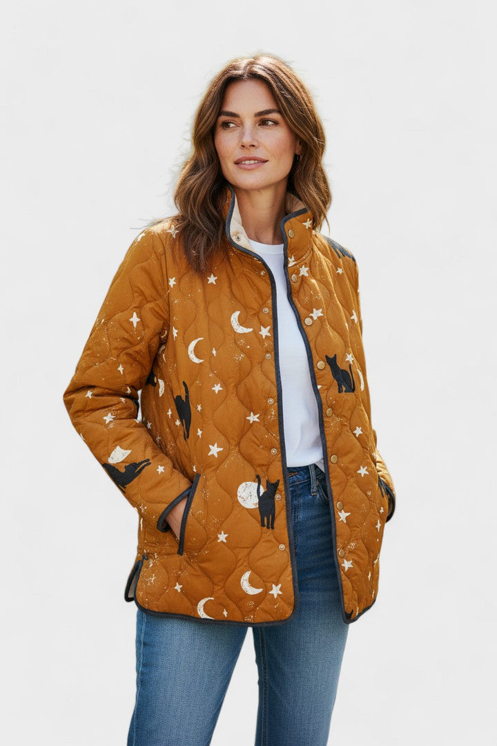 Luna – Quilted Jacket with Moon and Star Motif