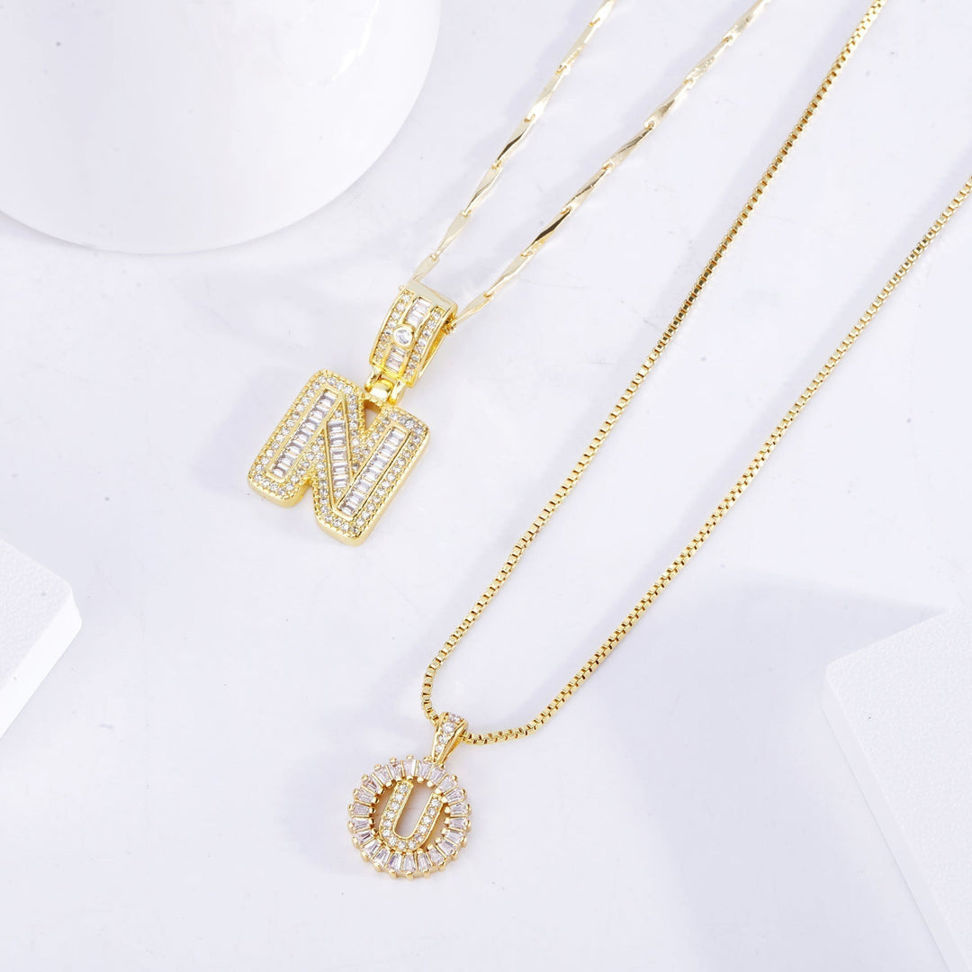 Initial Moissanite Necklace