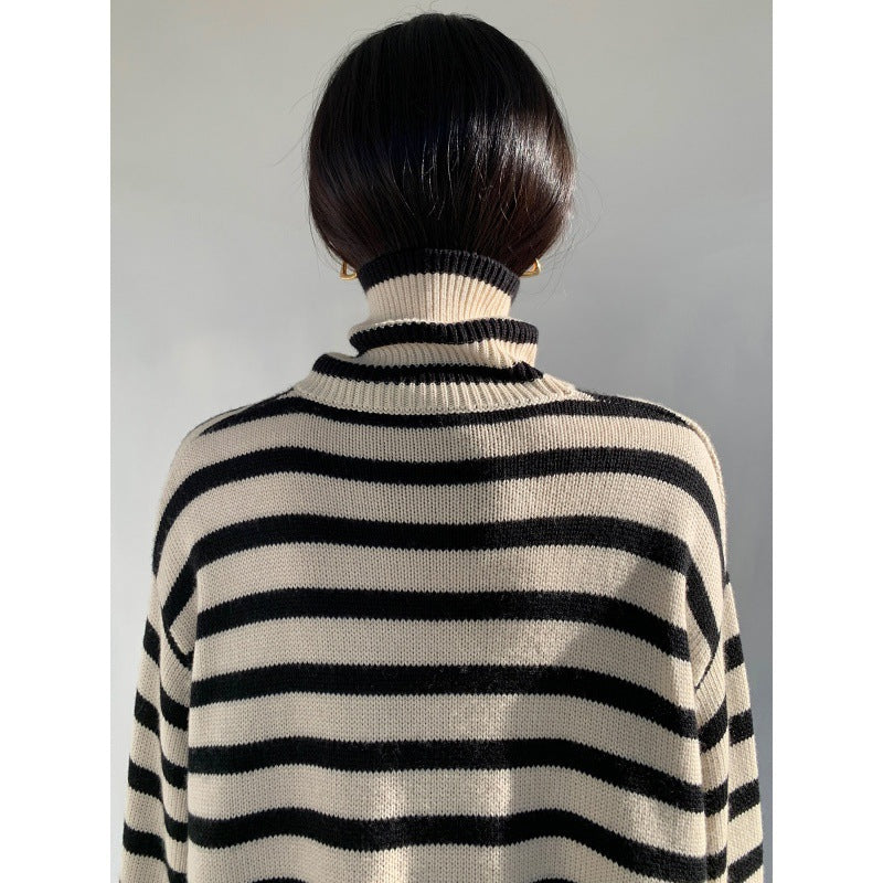 Evelyn | Cable Knit Roll Neck Jumper