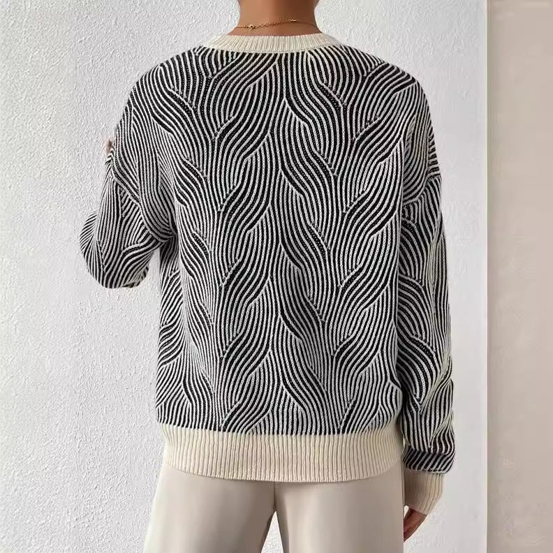 Margot | Wave-Textured Cable Knit Jumper