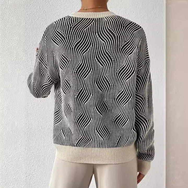 Margot | Wave-Textured Cable Knit Jumper