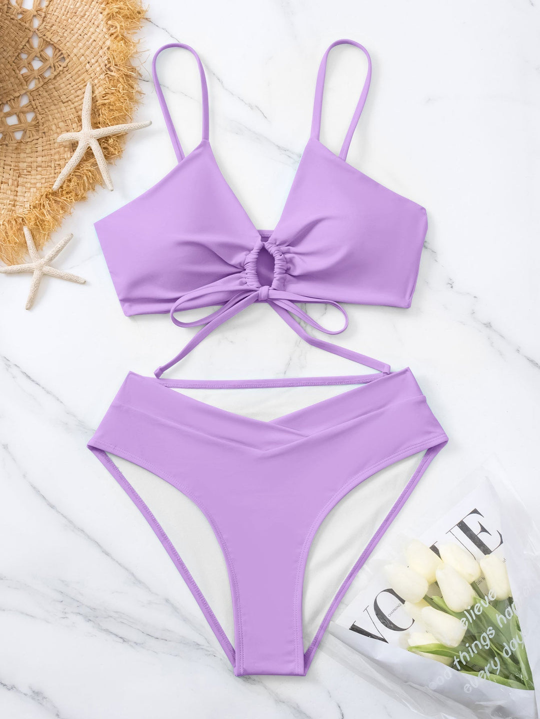 Clotilde | Two-Piece Bikini Set with Front Knot