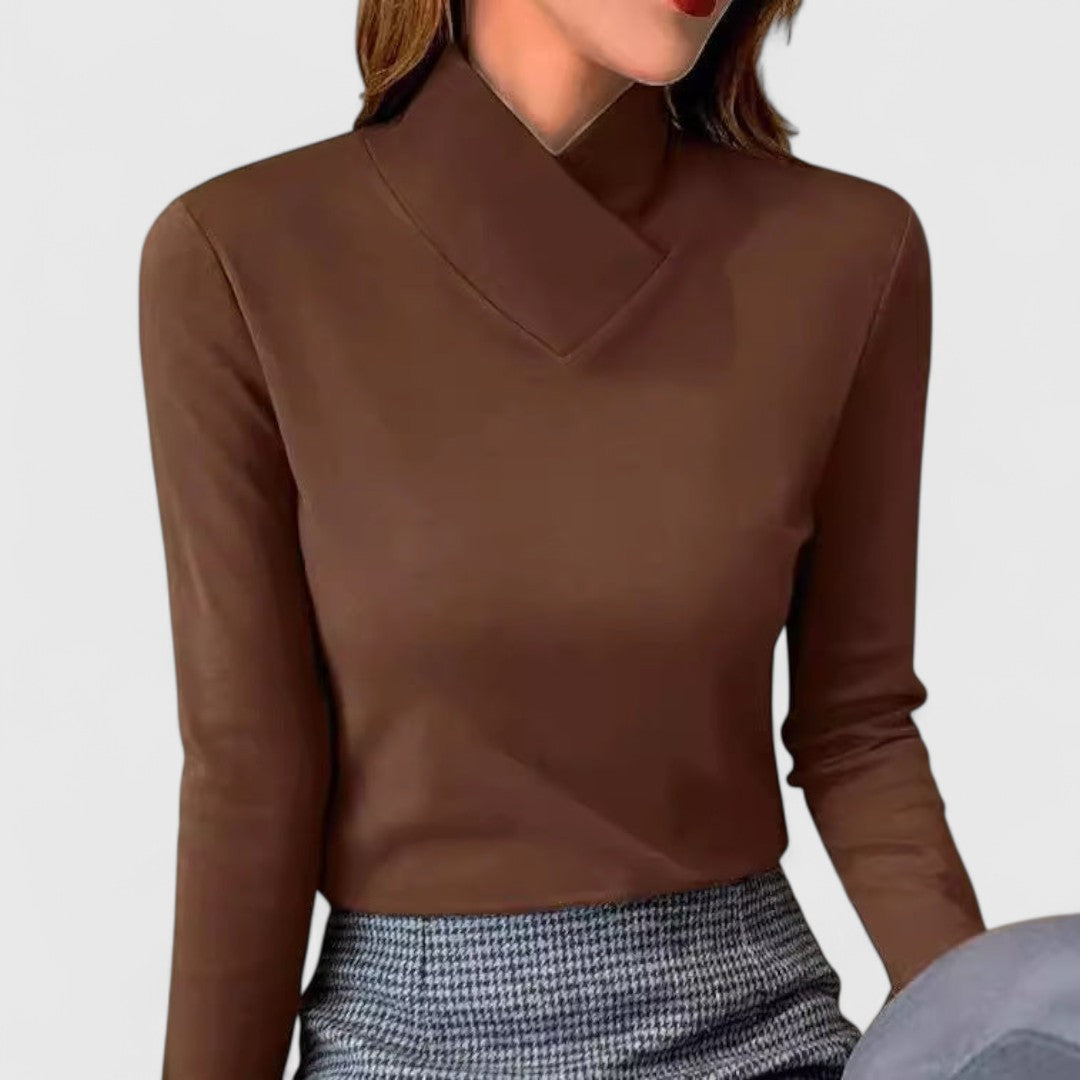 Clémence | Light | Elegant Fitted Roll Neck