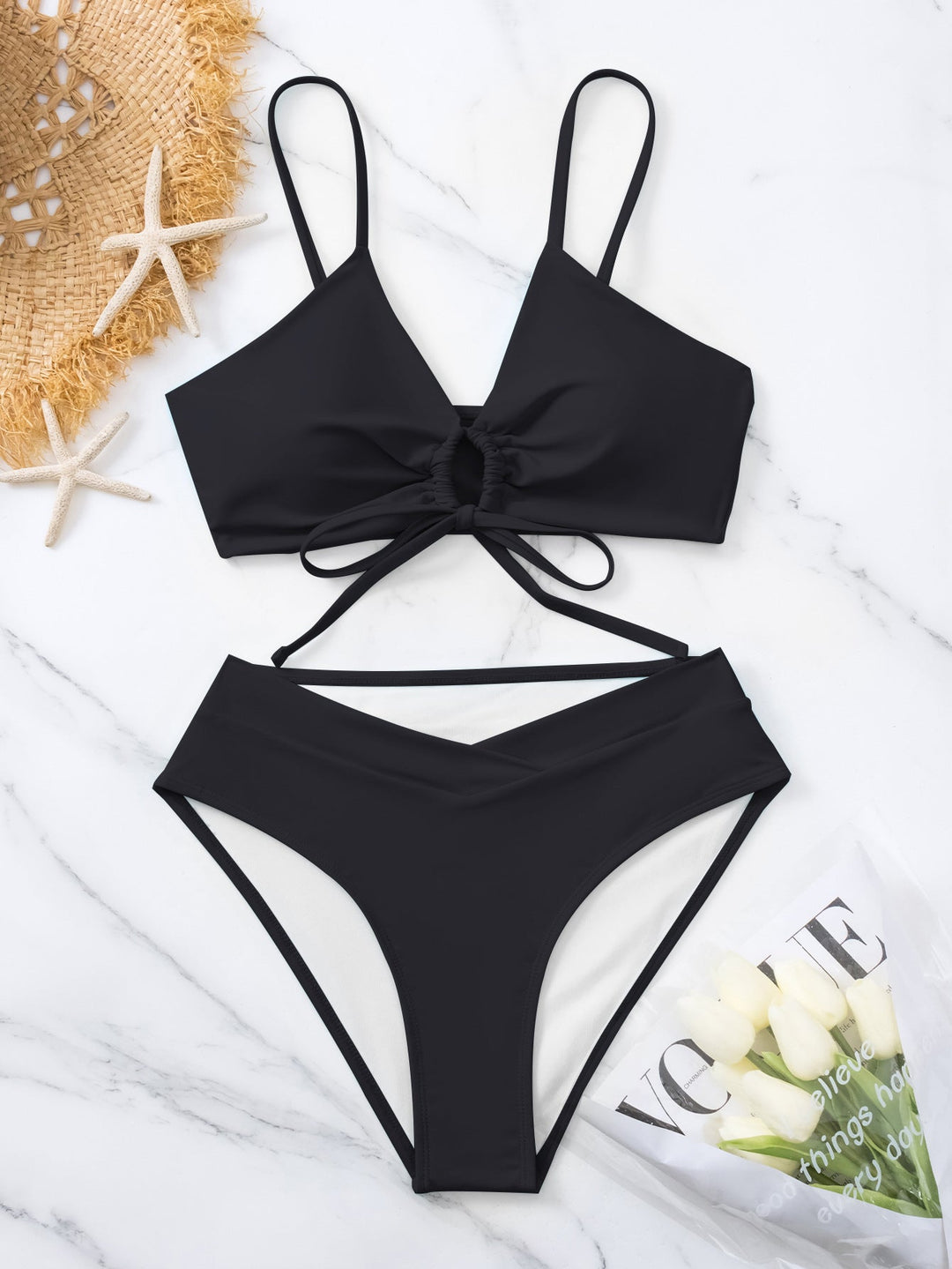 Clotilde | Two-Piece Bikini Set with Front Knot