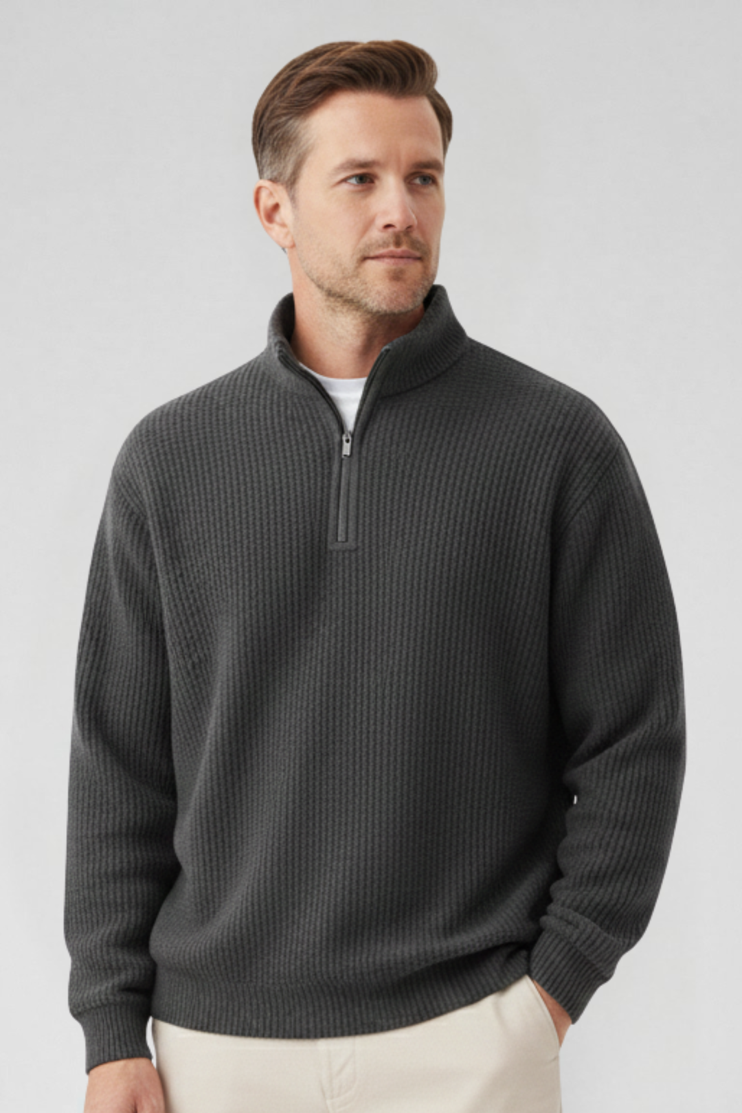 Damien | Zip-up jumper for everyday comfort and timeless style