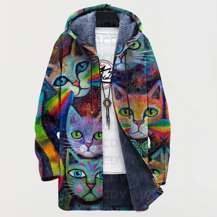 Sorcha | Hoodie with a Cat on a Rainbow