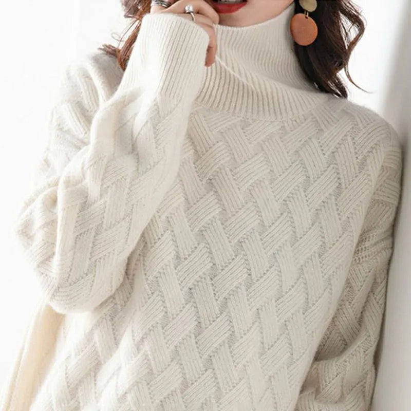 Adelaide | Cable-Knit Roll Neck Jumper