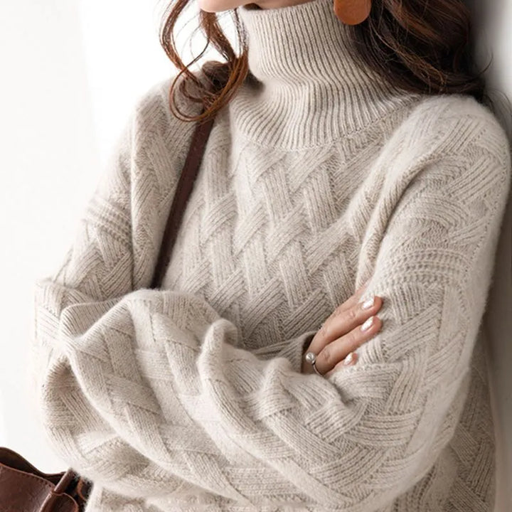 Adelaide | Cable-Knit Roll Neck Jumper
