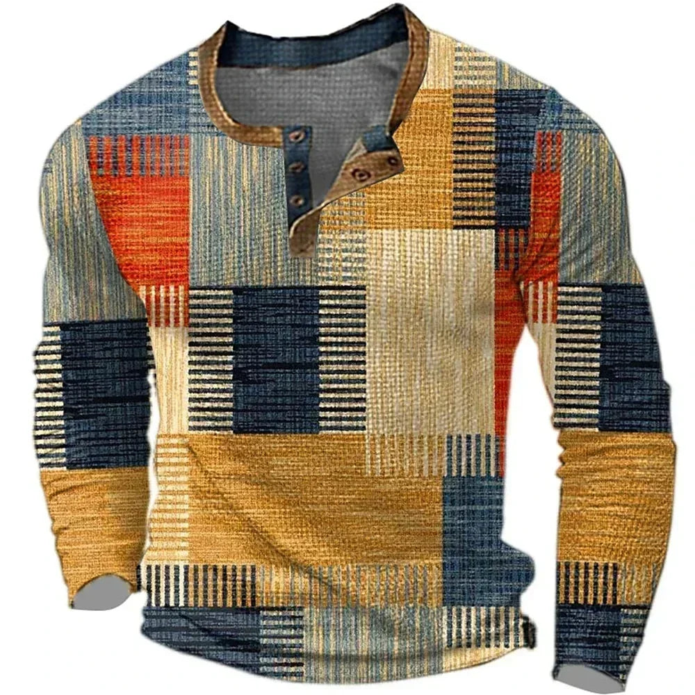 Sverre | Nordic design pullover with patchwork style