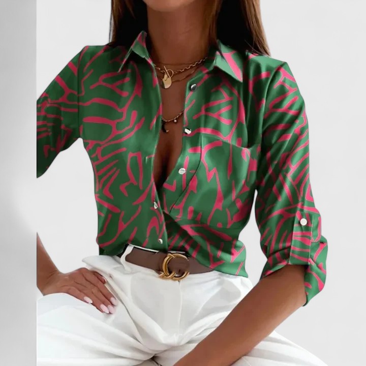 Élodie | Elegant Long-Sleeve Blouse