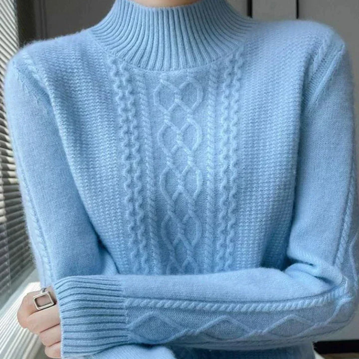 Blanche | Cable-Knit Roll Neck Jumper
