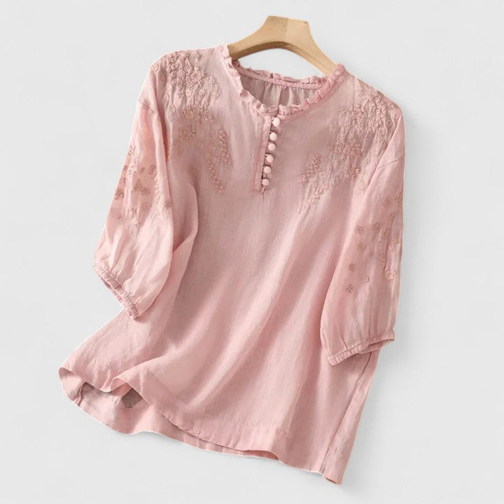 Elise | Elegant Button Blouse