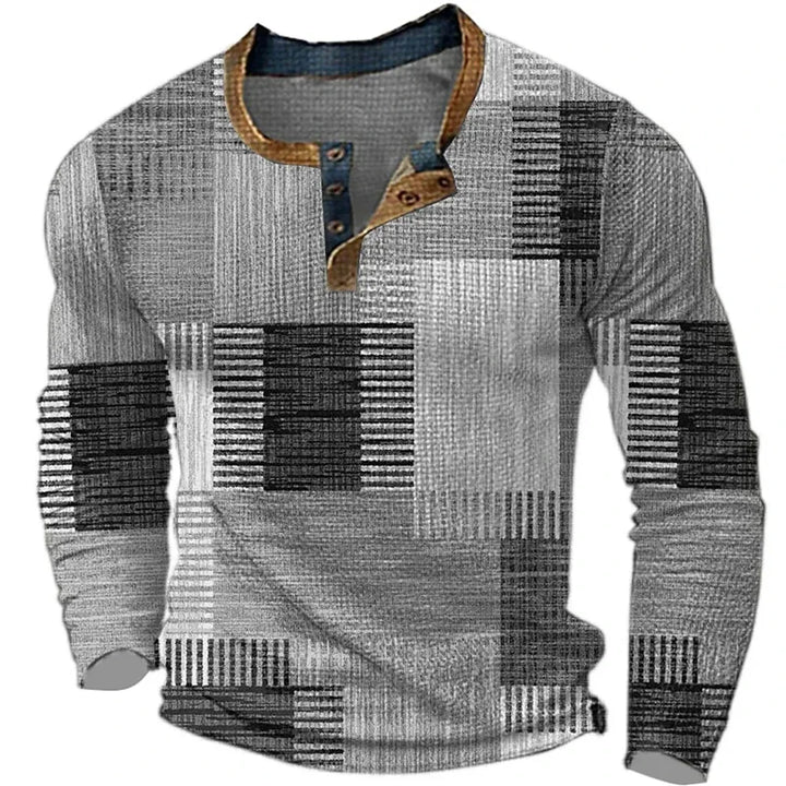 Sverre | Nordic design pullover with patchwork style