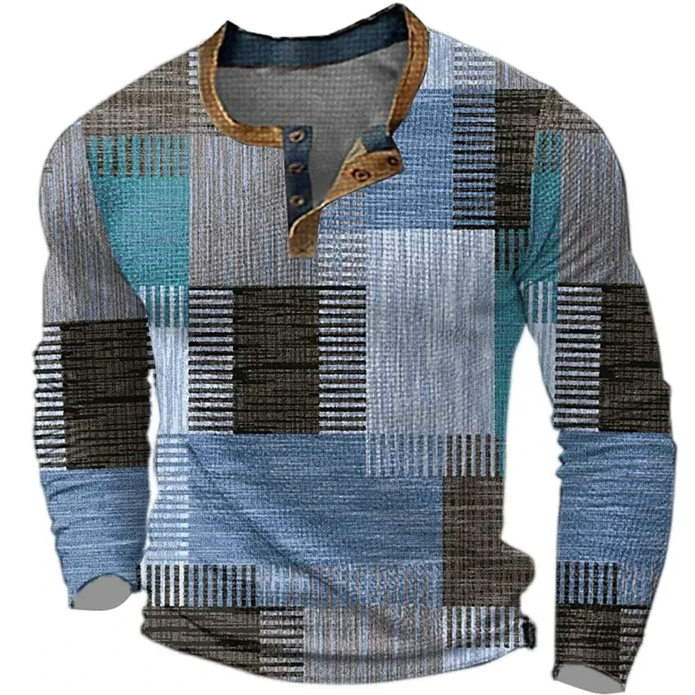 Sverre | Nordic design pullover with patchwork style