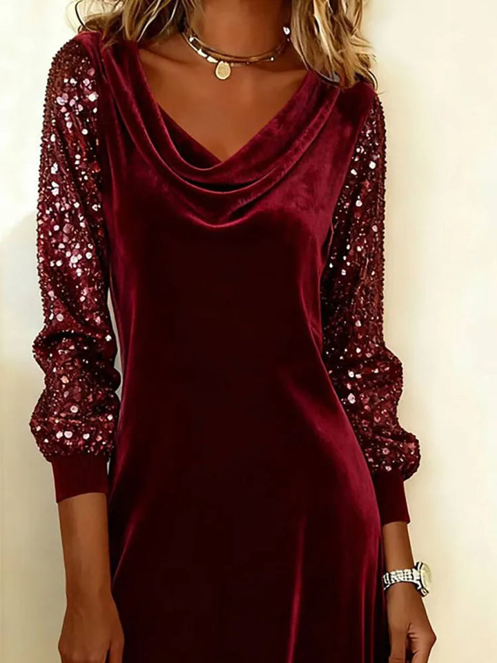 Sophie | Sparkling Velvet Sleeve Dress