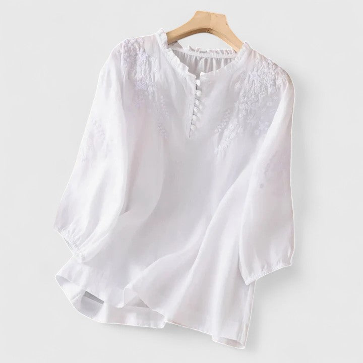 Élise | Elegant Button Blouse