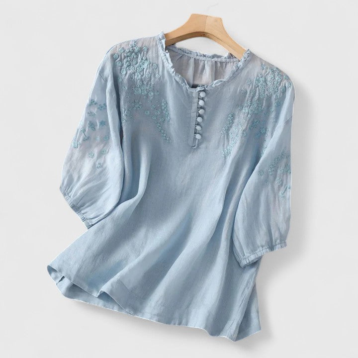 Élise | Elegant Button Blouse