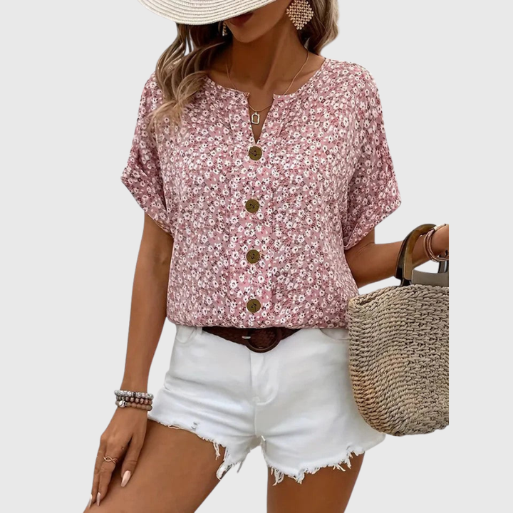 Isabelle | Elegant Floral Summer Top