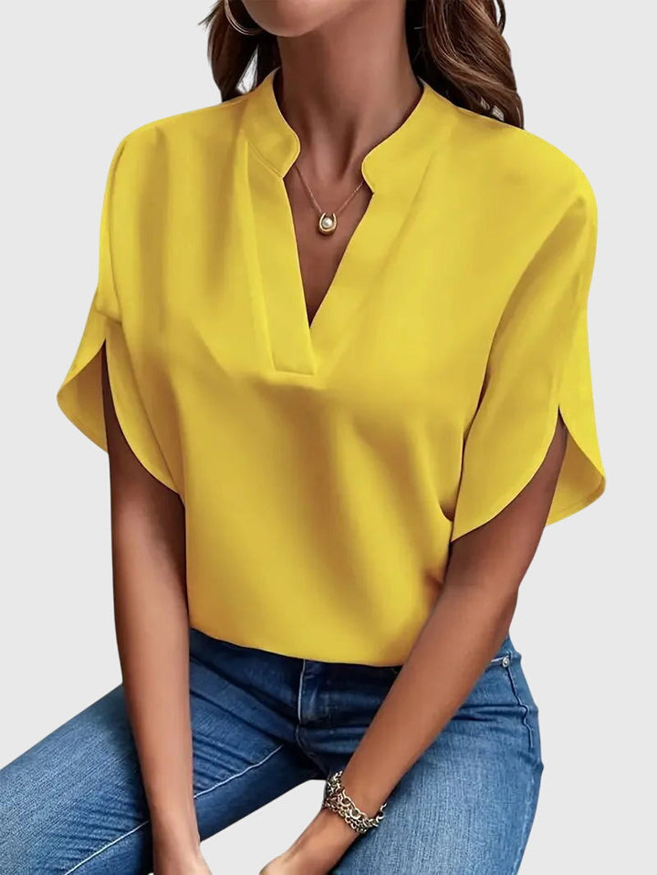 Isabelle | Soft and Elegant V Neck Shirt
