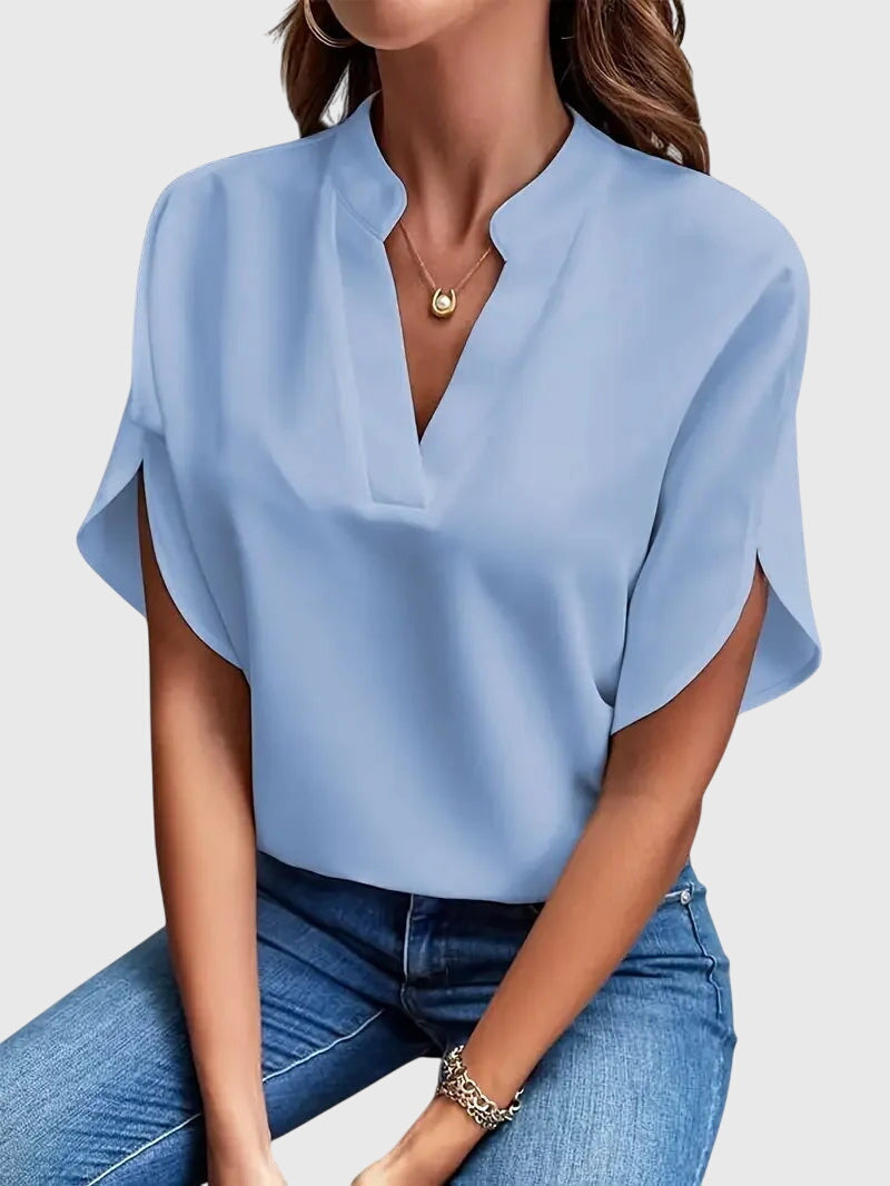 Isabelle | Soft and Elegant V Neck Shirt