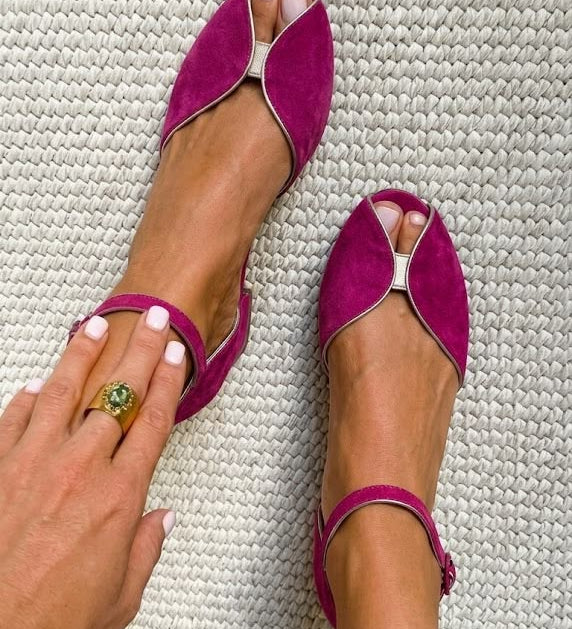 Gabrielė™ | Elegantiškos Šalavijų Žalios Sandalai