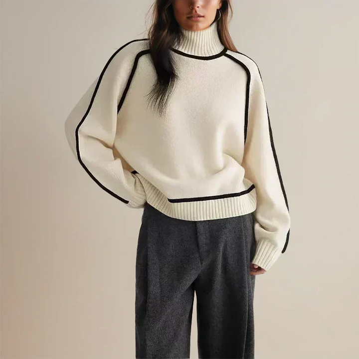 Edith | Roll Neck Cotton-Blend Pullover