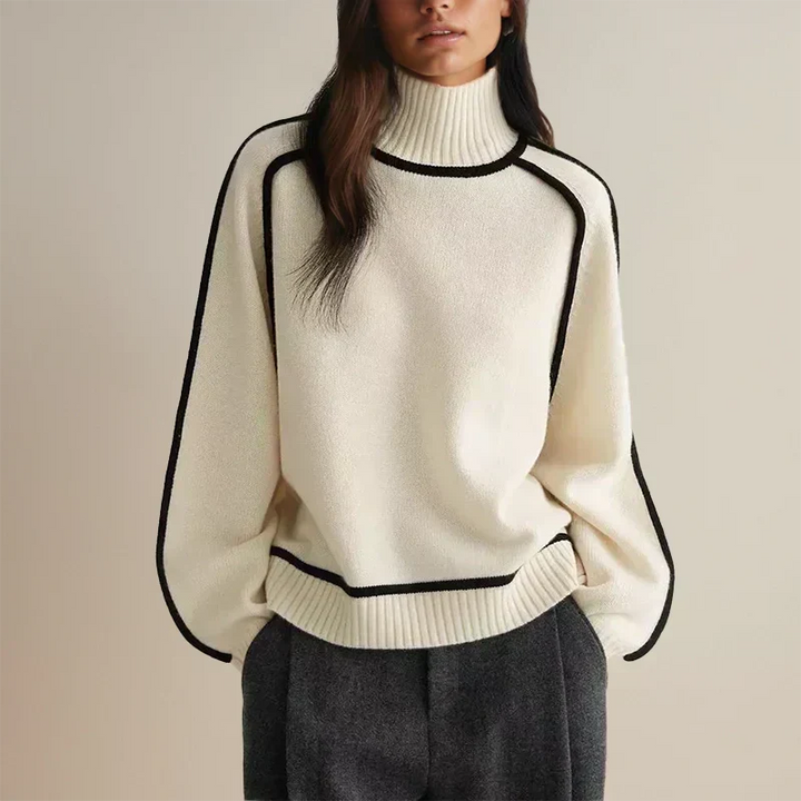 Edith | Roll Neck Cotton-Blend Pullover