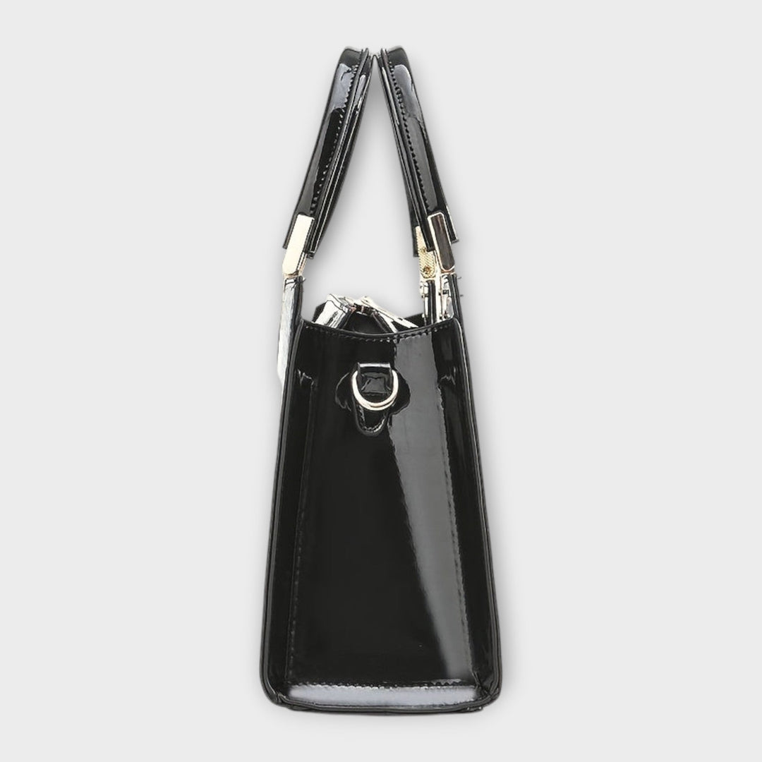 Emilie | Shiny Crocodile Leather Handbag